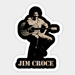 jim croce (black cream) Sticker